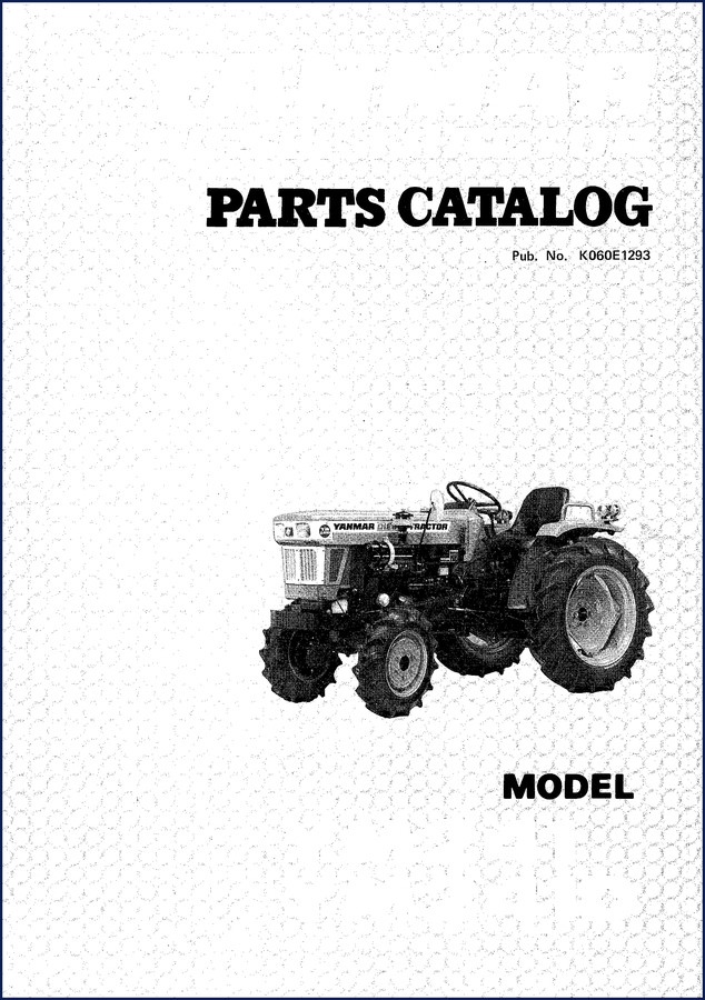 Yanmar YM241D Parts Catalog – OEM factory documentation front cover