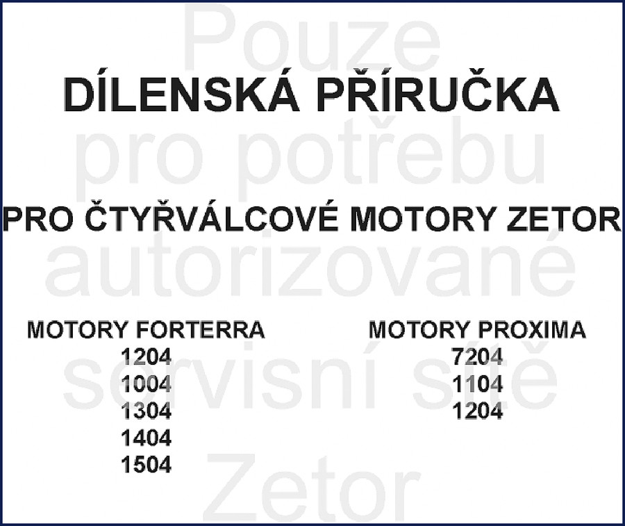 Zetor FORTERRA 1204 workshop manual cover - 120 pages factory OEM service repair manual