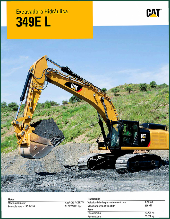 Caterpillar 349E L Technical Manual – 36 Pages of Factory Service Data