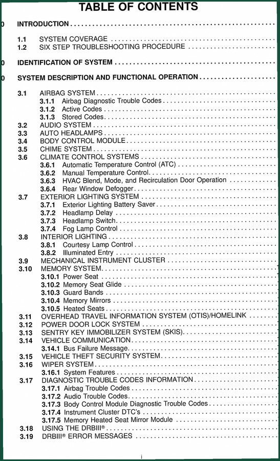 Chrysler 300M Troubleshooting Manual – 766 Pages Factory Diagnostics