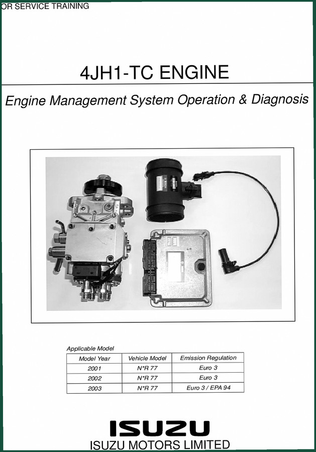 Isuzu NR 77 Training Manual – 79 Pages Factory Diagnostic Data