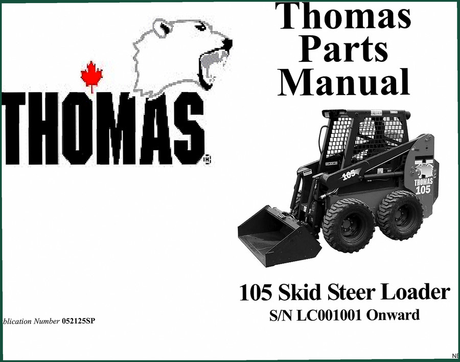 Thomas 105 Parts Catalog OEM Manual – 141 Pages Factory Specs